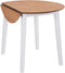 vidaXL - Eettafel - inklapbaar - rond - MDF - wit