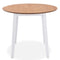 vidaXL - Eettafel - inklapbaar - rond - MDF - wit