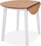 vidaXL - Eettafel - inklapbaar - rond - MDF - wit