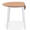 vidaXL - Eettafel - inklapbaar - rond - MDF - wit