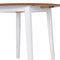 vidaXL - Eettafel - inklapbaar - rond - MDF - wit
