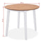 vidaXL - Eettafel - inklapbaar - rond - MDF - wit