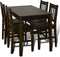 vidaXL - Eettafel - met - 4 - stoelen - hout - bruin