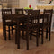 vidaXL - Eettafel - met - 4 - stoelen - hout - bruin