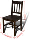 vidaXL - Eettafel - met - 4 - stoelen - hout - bruin