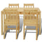 vidaXL - Eettafel - met - 4 - stoelen - hout - naturel