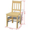 vidaXL - Eettafel - met - 4 - stoelen - hout - naturel