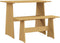 vidaXL - Eettafel - met - bankje - REINE - massief - grenenhout - honingbruin