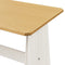 vidaXL - Eettafel - met - bankje - REINE - massief - grenenhout - honingbruin - en - wit