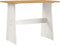 vidaXL - Eettafel - met - bankje - REINE - massief - grenenhout - honingbruin - en - wit