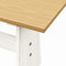 vidaXL - Eettafel - met - bankje - REINE - massief - grenenhout - honingbruin - en - wit