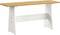 vidaXL - Eettafel - met - bankje - REINE - massief - grenenhout - honingbruin - en - wit