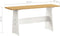 vidaXL - Eettafel - met - bankje - REINE - massief - grenenhout - honingbruin - en - wit
