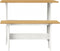 vidaXL - Eettafel - met - bankje - REINE - massief - grenenhout - honingbruin - en - wit