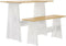 vidaXL - Eettafel - met - bankje - REINE - massief - grenenhout - honingbruin