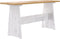 vidaXL - Eettafel - met - bankje - REINE - massief - grenenhout - honingbruin - en - wit