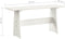 vidaXL - Eettafel - met - bankje - REINE - massief - grenenhout - wit