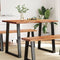 vidaXL - Eettafel - met - natuurlijke - rand - 110x70x75 - cm - massief - acaciahout