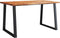 vidaXL - Eettafel - met - natuurlijke - rand - 140x80x75 - cm - massief - acaciahout