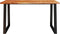 vidaXL - Eettafel - met - natuurlijke - rand - 140x80x75 - cm - massief - acaciahout