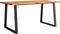 vidaXL - Eettafel - met - natuurlijke - rand - 160x80x75 - cm - massief - acaciahout