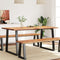 vidaXL - Eettafel - met - natuurlijke - rand - 160x80x75 - cm - massief - acaciahout