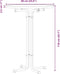 vidaXL - Eettafel - Ø - 60x110 - cm - bewerkt - hout - en - staal - wit