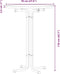 vidaXL - Eettafel - Ø - 70x110 - cm - bewerkt - hout - en - staal - wit