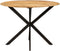 vidaXL - Eettafel - Ø110x78 - cm - massief - mangohout - en - staal