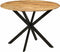 vidaXL - Eettafel - Ø110x78 - cm - massief - mangohout - en - staal