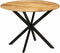 vidaXL - Eettafel - Ø110x78 - cm - massief - mangohout - en - staal