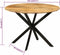 vidaXL - Eettafel - Ø110x78 - cm - massief - mangohout - en - staal