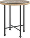 vidaXL - Eettafel - Ø50 - cm - gehard - glas - en - staal