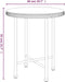 vidaXL - Eettafel - Ø50 - cm - gehard - glas - en - staal