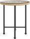 vidaXL - Eettafel - Ø50 - cm - gehard - glas - en - staal