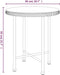 vidaXL - Eettafel - Ø50 - cm - gehard - glas - en - staal - zwart