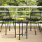 vidaXL - Eettafel - Ø50 - cm - gehard - glas - en - staal - zwart