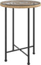 vidaXL - Eettafel - Ø55 - cm - gehard - glas - en - staal