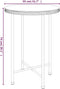 vidaXL - Eettafel - Ø55 - cm - gehard - glas - en - staal
