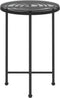 vidaXL - Eettafel - Ø55 - cm - gehard - glas - en - staal - zwart