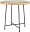 vidaXL - Eettafel - Ø80 - cm gehard - glas - en - staal