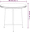 vidaXL - Eettafel - Ø80 - cm gehard - glas - en - staal