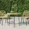 vidaXL - Eettafel - Ø80 - cm gehard - glas - en - staal