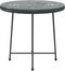 vidaXL - Eettafel - Ø80 - cm - gehard - glas - en - staal - zwart