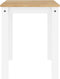 vidaXL - Eettafel - Panama - 117x60x75 - cm - massief - grenenhout - wit