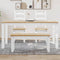 vidaXL - Eettafel - Panama - 160x80x75 - cm - massief - grenenhout - wit