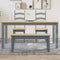 vidaXL - Eettafel - Panama - 160x80x75 - cm - massief - grenenhout - grijs