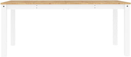vidaXL - Eettafel - Panama - 180x90x75 - cm - massief - grenenhout - wit