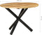 vidaXL - Eettafel - rond - 100x100x75 - cm - ruw - mangohout