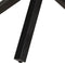 vidaXL - Eettafel - rond - 100x100x75 - cm - ruw - mangohout